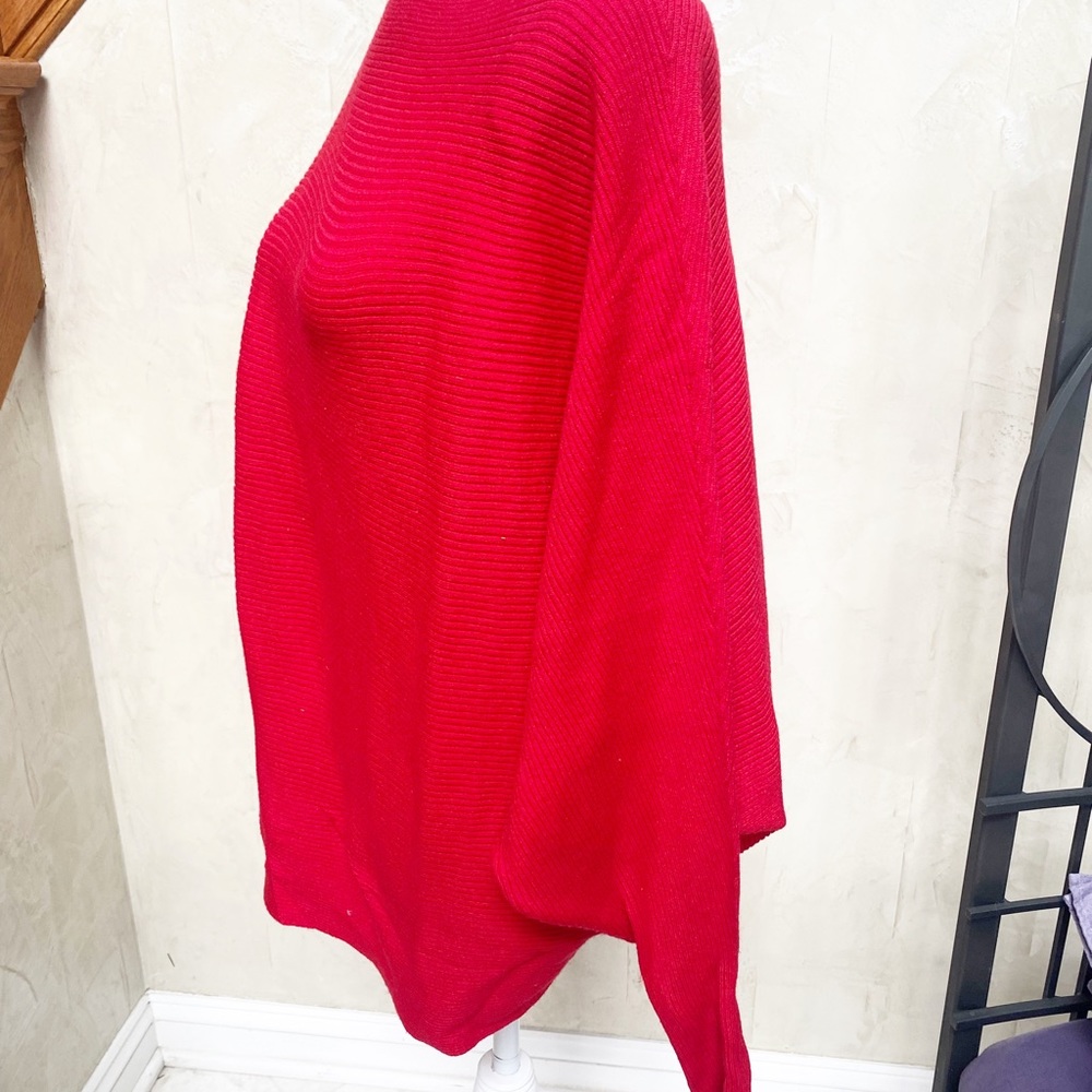 NWOT Philosophy is Boat Neck Red Ribbed Sweater